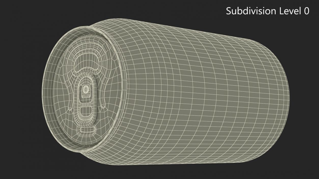 3D White Aluminum 033l Can model