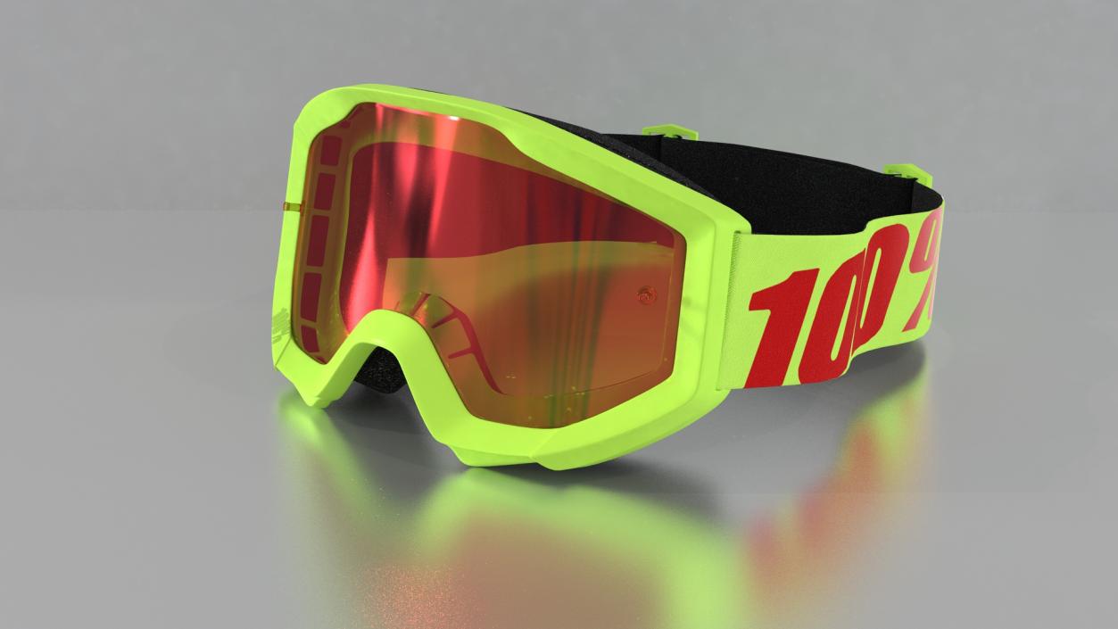 3D model 100 Strata Goggles Yellow