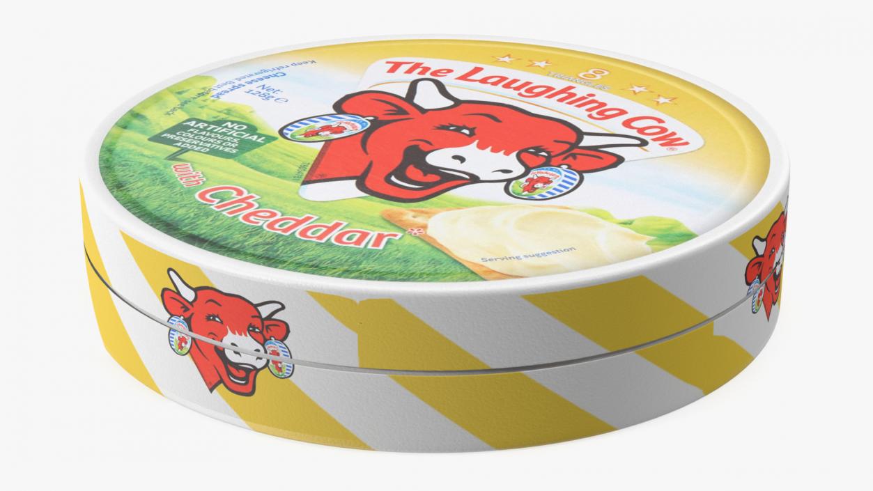 3D Creamy Cheese Box Laughing Cow Cheddar Triangles model