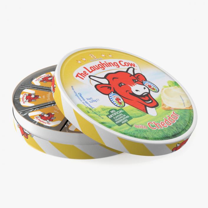 3D Creamy Cheese Box Laughing Cow Cheddar Triangles model