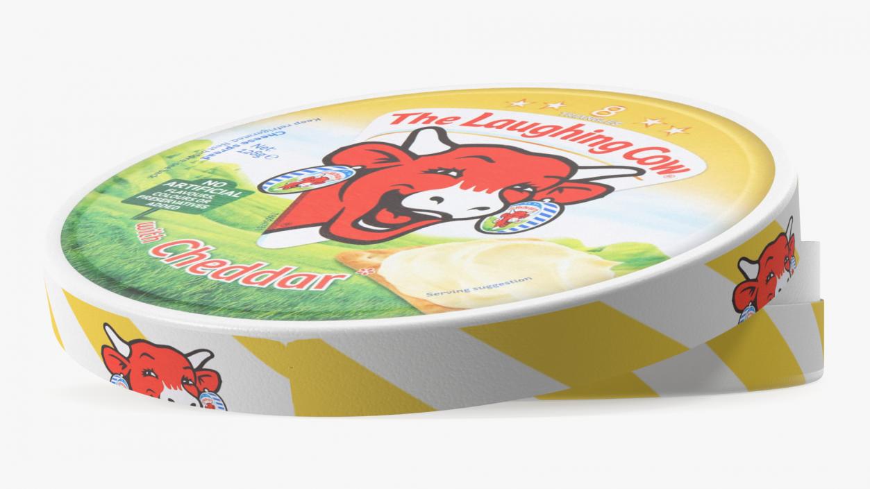 3D Creamy Cheese Box Laughing Cow Cheddar Triangles model