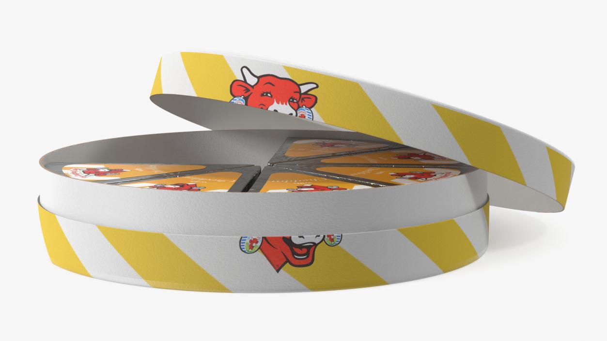 3D Creamy Cheese Box Laughing Cow Cheddar Triangles model