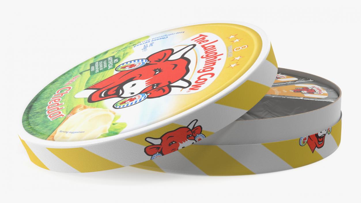 3D Creamy Cheese Box Laughing Cow Cheddar Triangles model