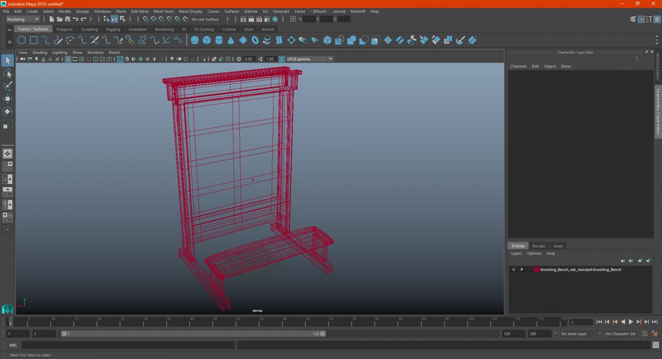 Kneeling Bench 3D model