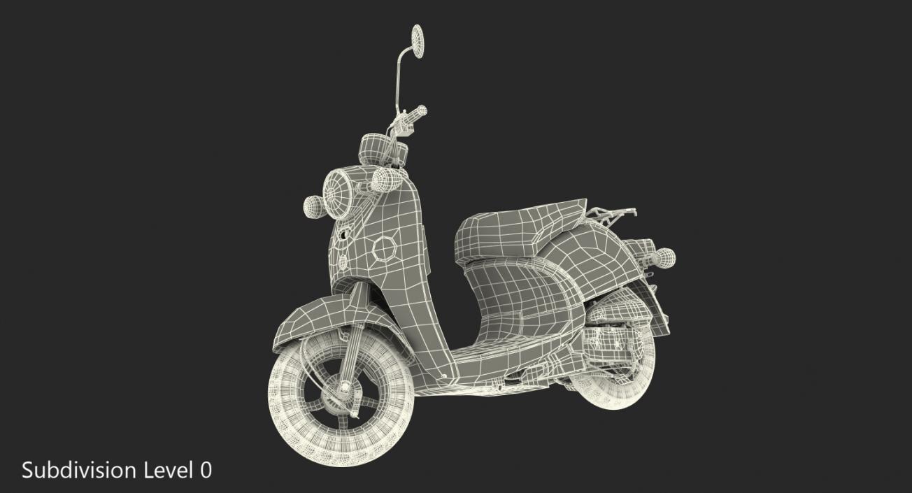 3D Classic Scooter Motorcycle Generic Rigged