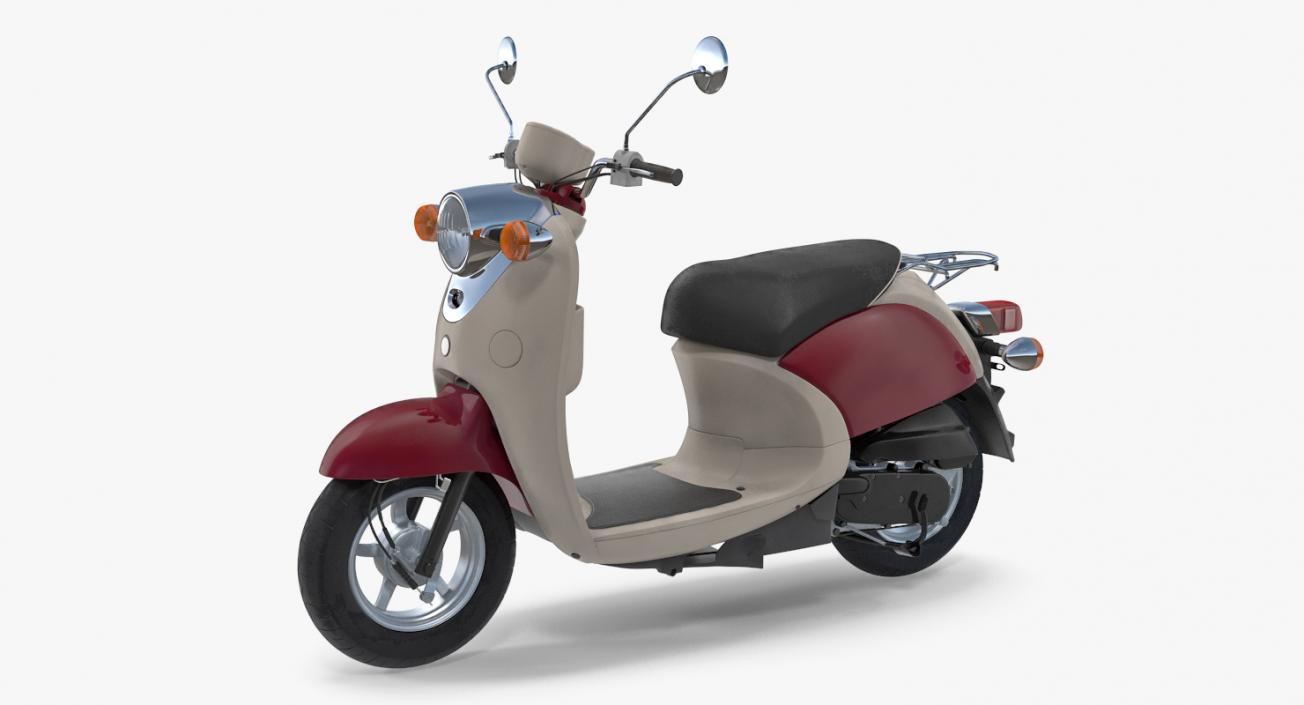 3D Classic Scooter Motorcycle Generic Rigged