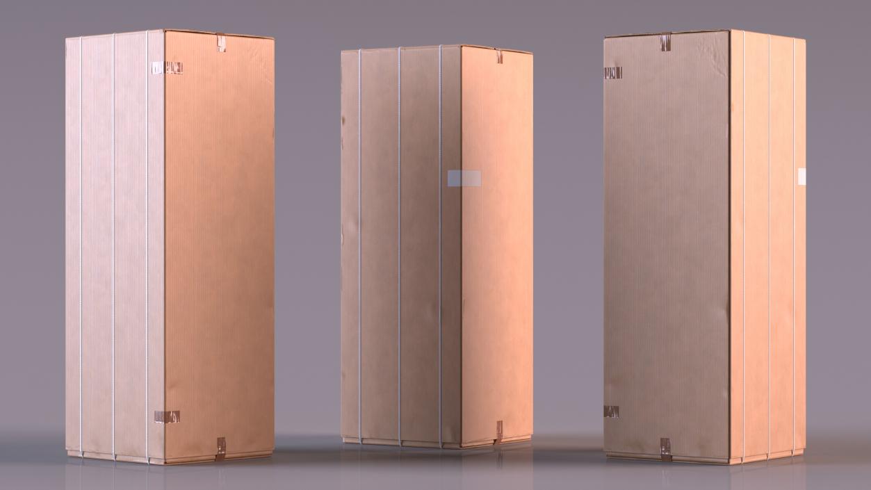 3D Dirty Big Carton Package Box model