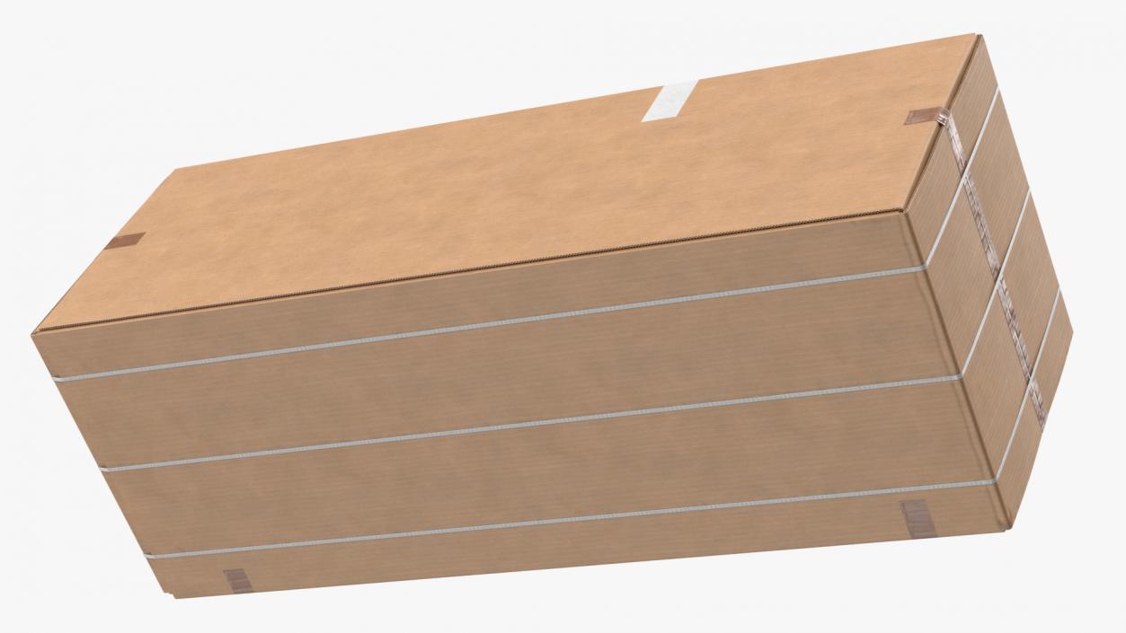 3D Dirty Big Carton Package Box model