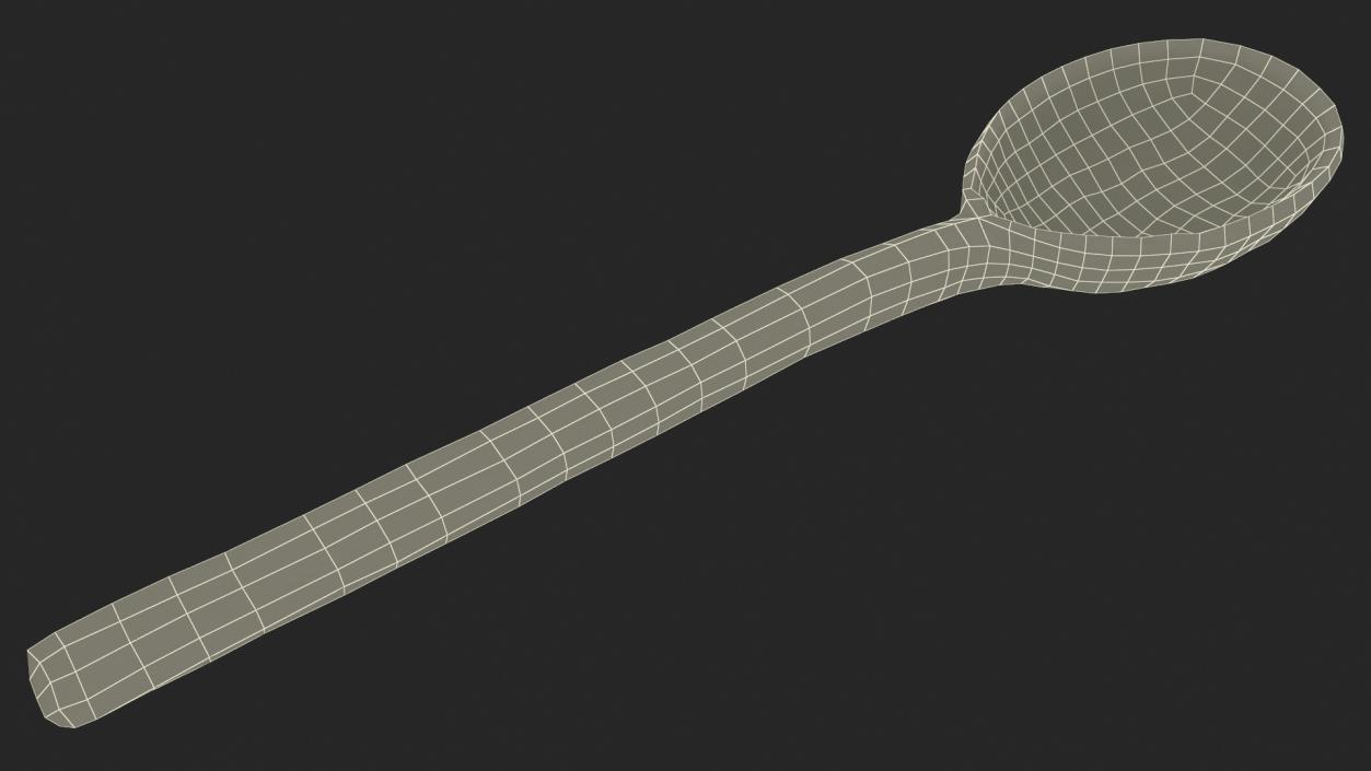 Hand Carved Wooden Spoon Grey 3D model