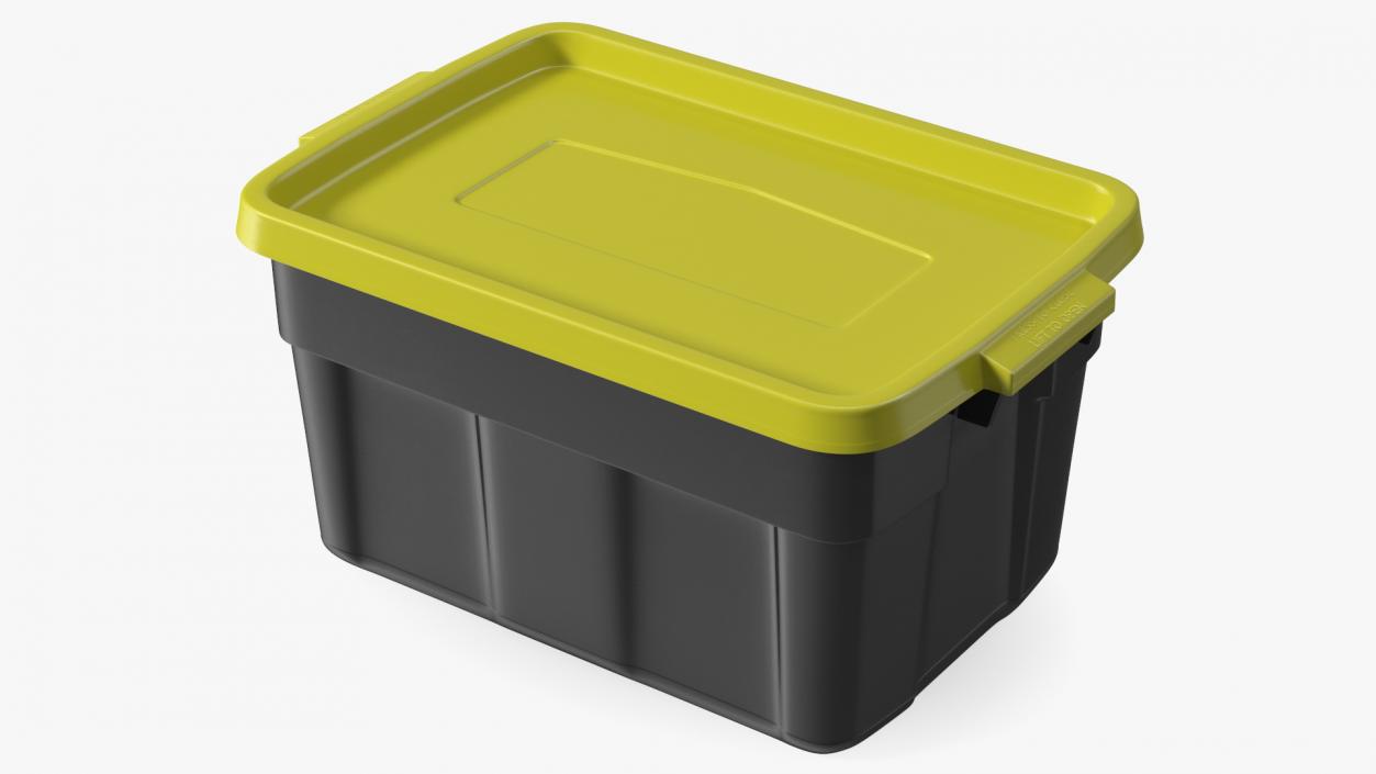 3D Stackable Storage Tote with Lid 14 Gallon