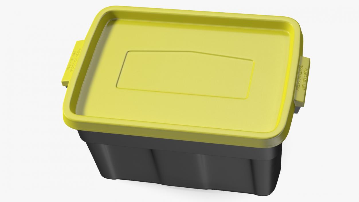 3D Stackable Storage Tote with Lid 14 Gallon