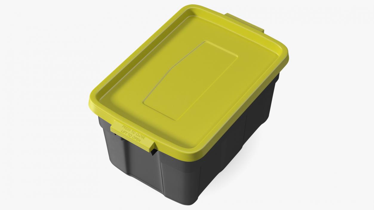 3D Stackable Storage Tote with Lid 14 Gallon