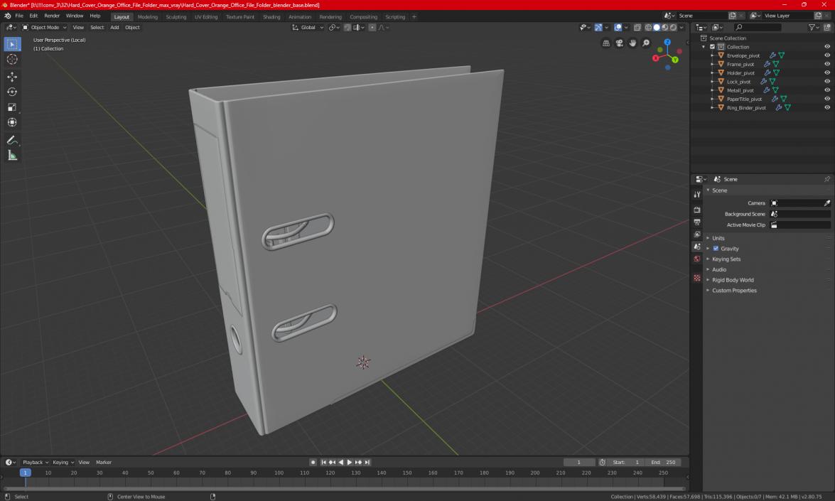 3D model Index File for Office Red