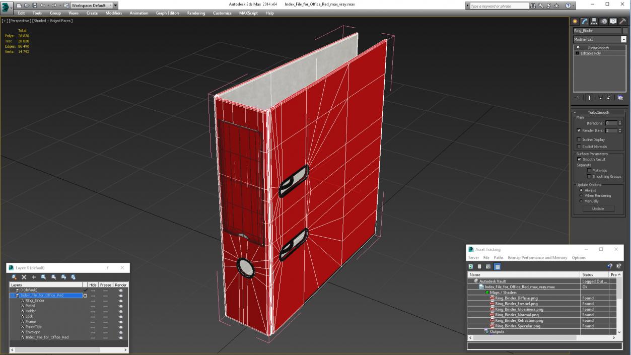 3D model Index File for Office Red