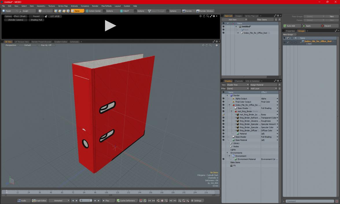 3D model Index File for Office Red