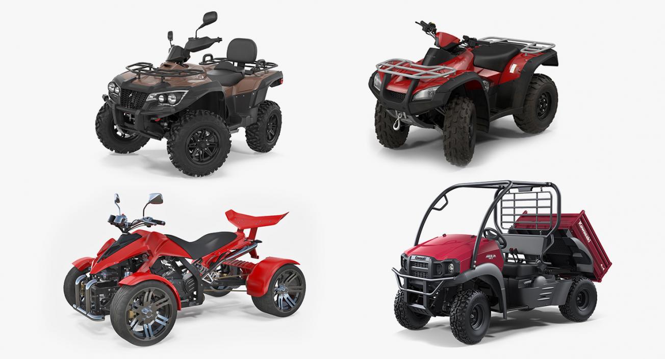 ATV Four Wheelers Rigged 3D Models Collection 2 3D