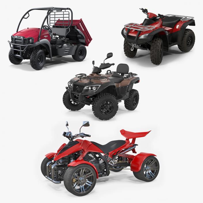 ATV Four Wheelers Rigged 3D Models Collection 2 3D