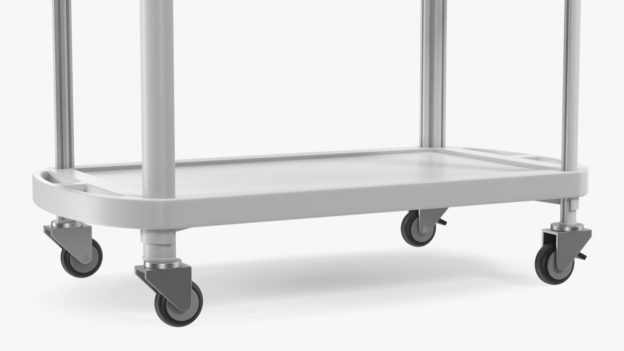 3D Medical Equipment Trolley White