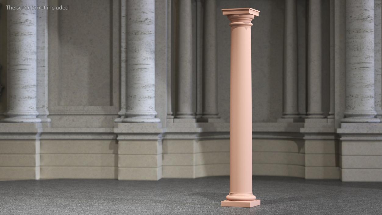 Sandstone Tuscan Order Classical Column 3D model