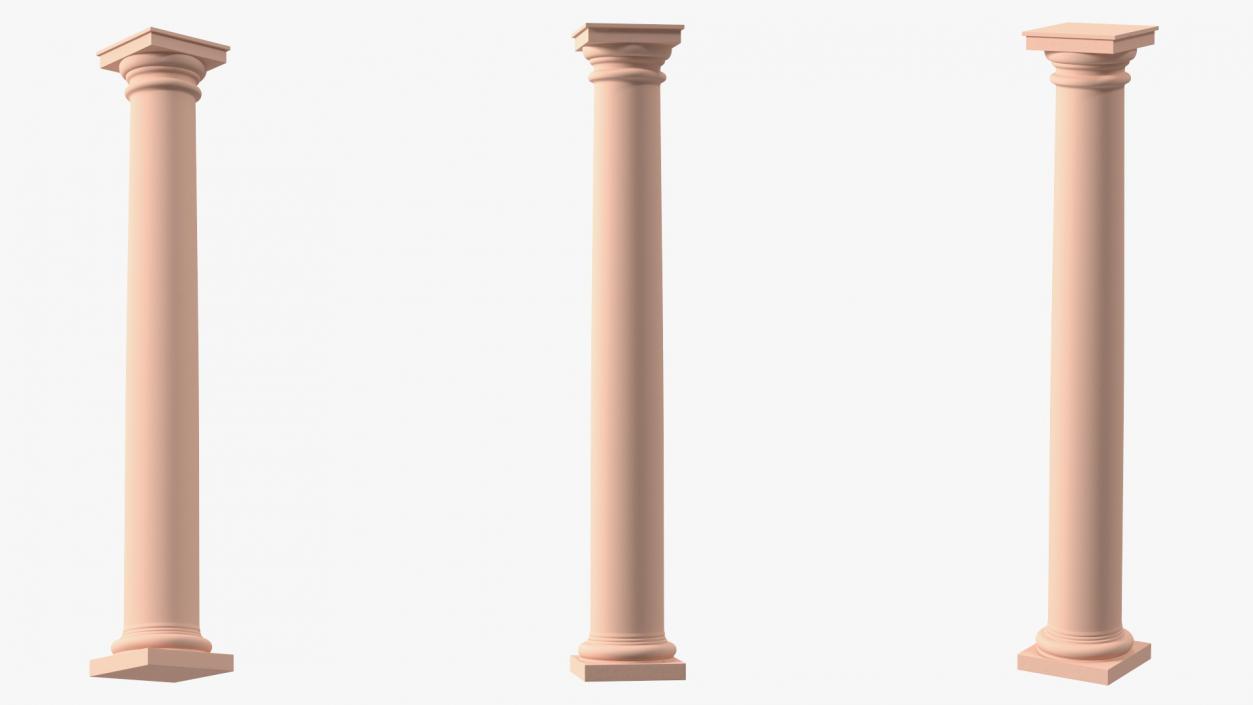 Sandstone Tuscan Order Classical Column 3D model