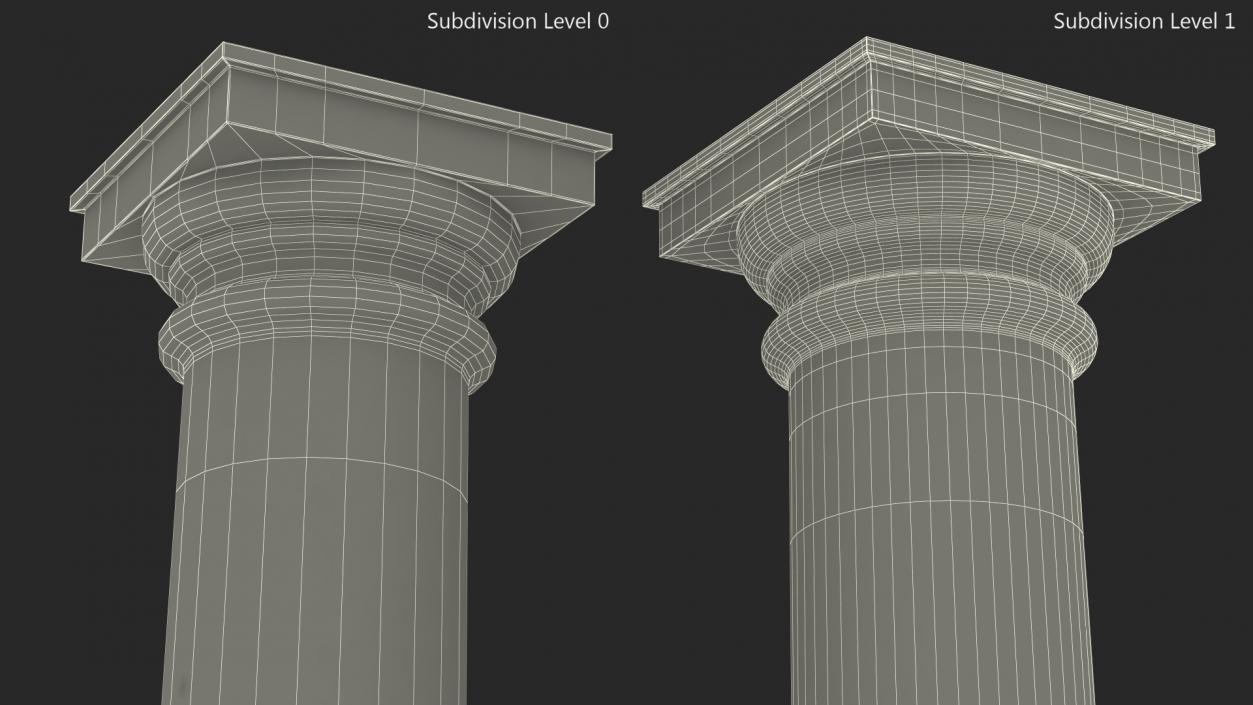 Sandstone Tuscan Order Classical Column 3D model