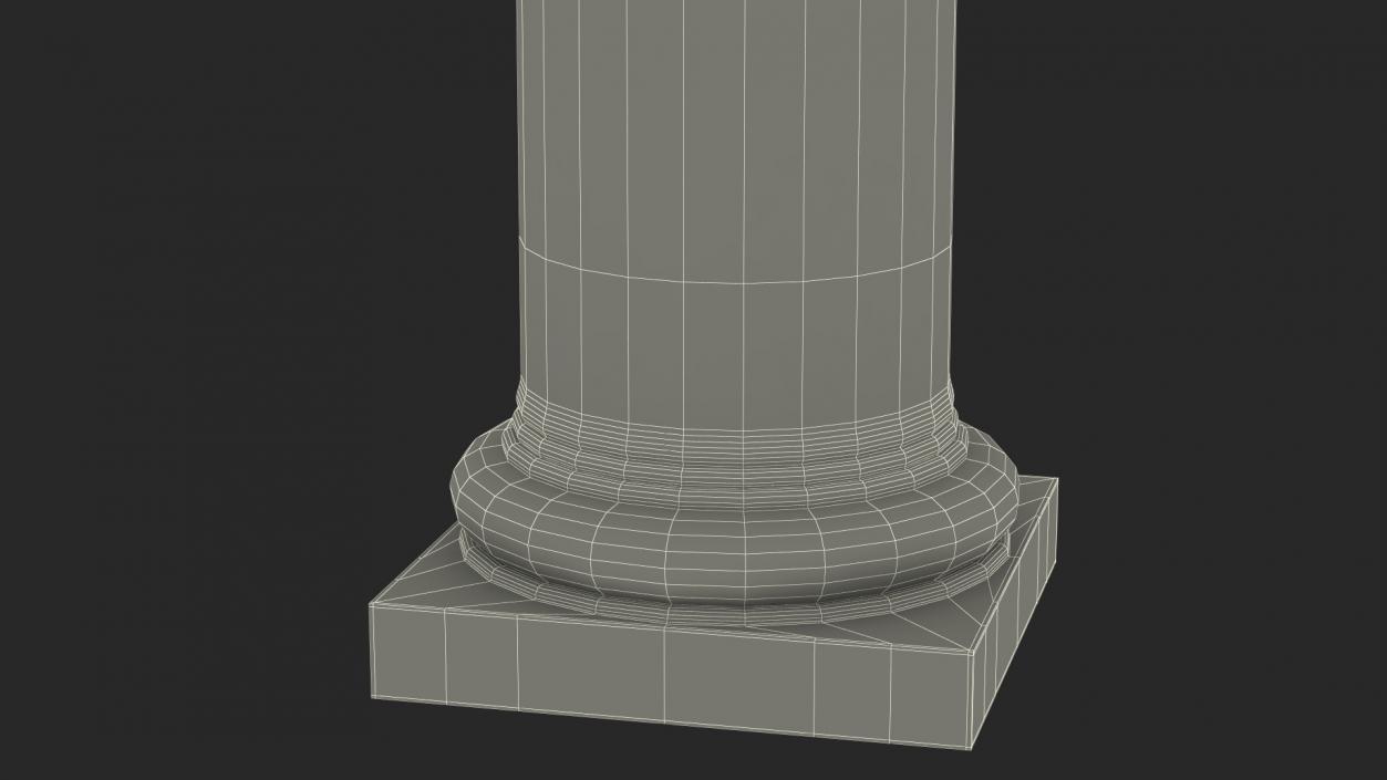 Sandstone Tuscan Order Classical Column 3D model