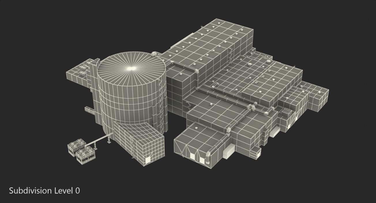 3D Nuclear Power Plant Reactor Building