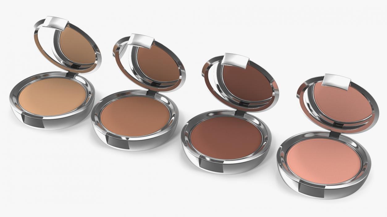 3D Compact Face Powder Cosmetics Set model