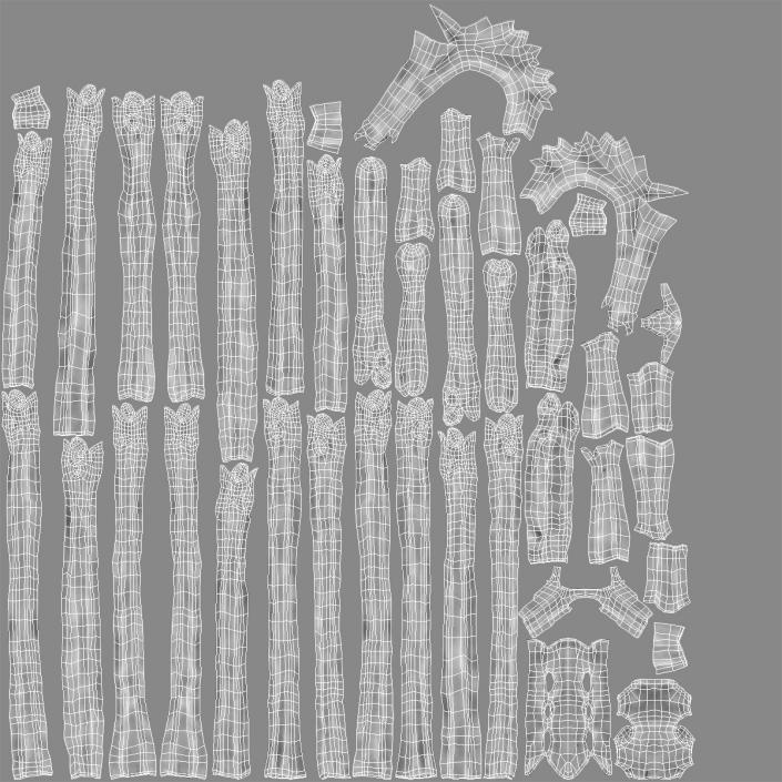 3D Human Male Skeleton with Respiratory System model