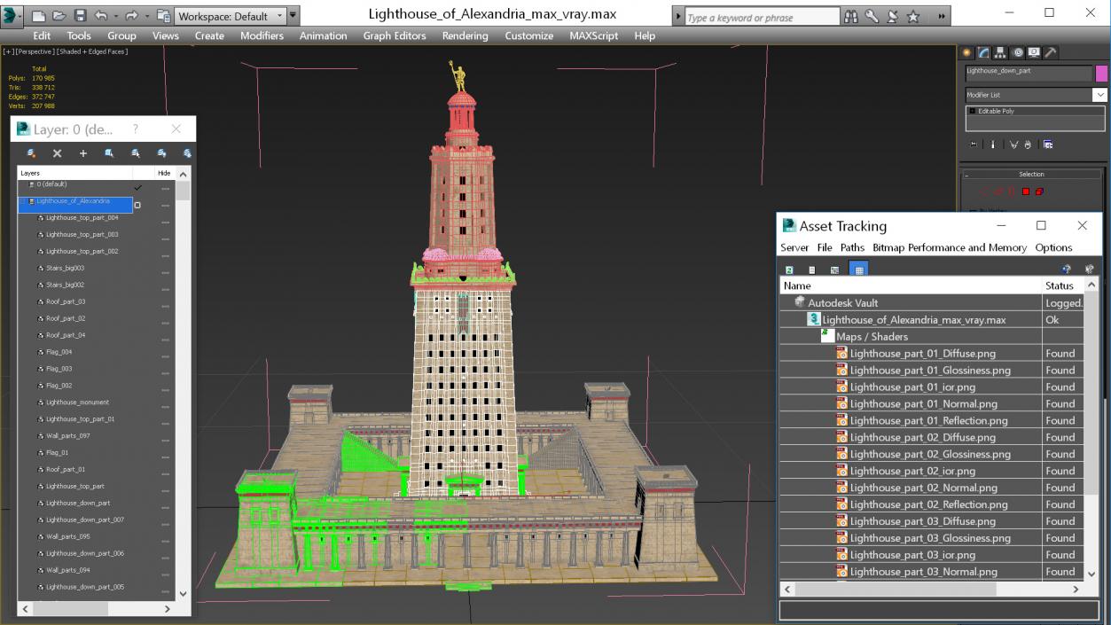 Lighthouse of Alexandria 3D model