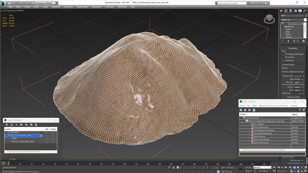 3D model Pile of Construction Sand