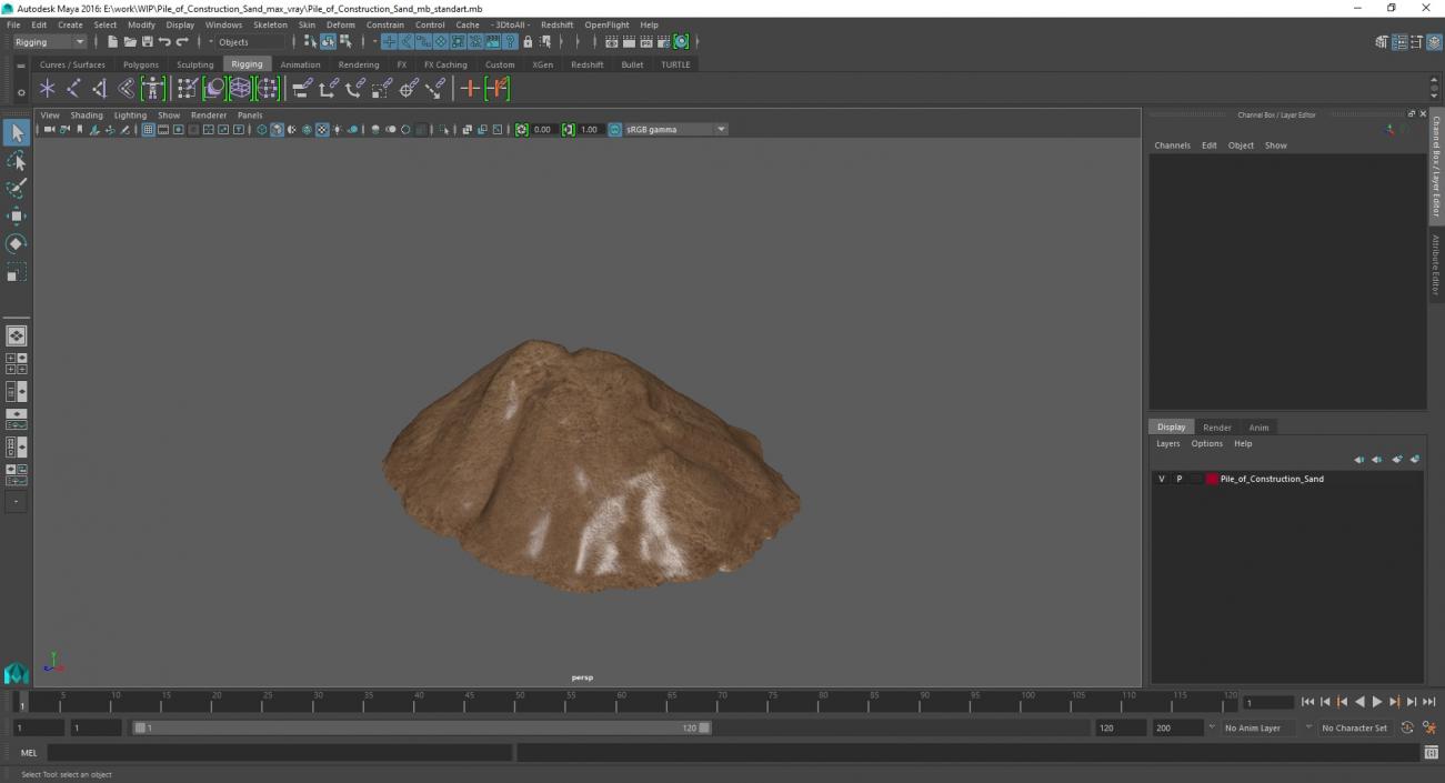 3D model Pile of Construction Sand