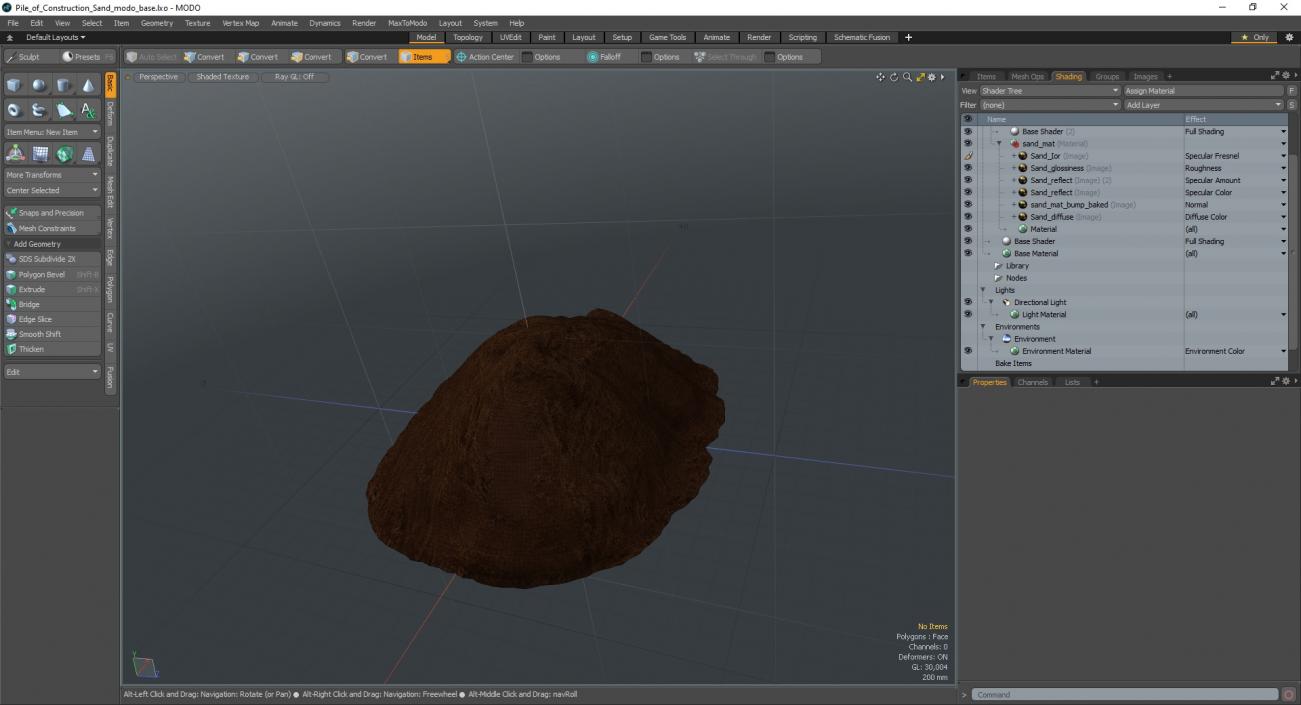 3D model Pile of Construction Sand