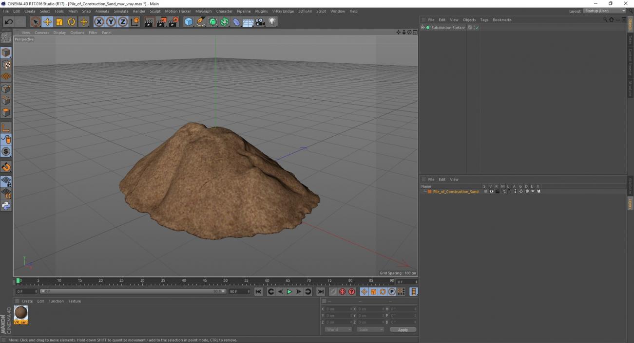 3D model Pile of Construction Sand