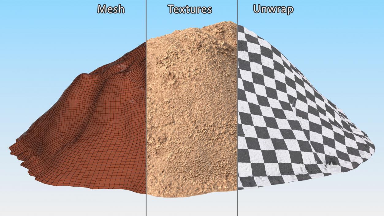 3D model Pile of Construction Sand