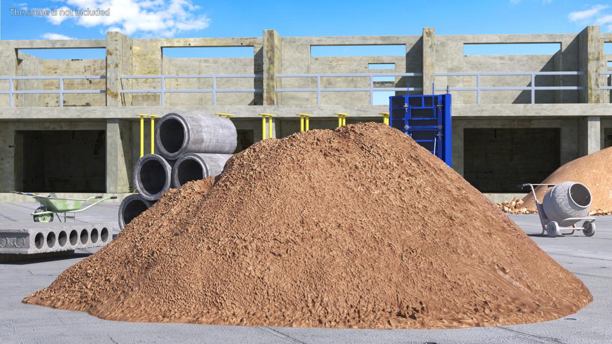 3D model Pile of Construction Sand