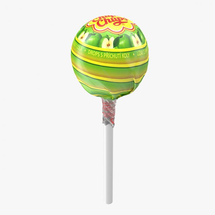 Apple Lollipop Chupa Chups Wrapped 3D model