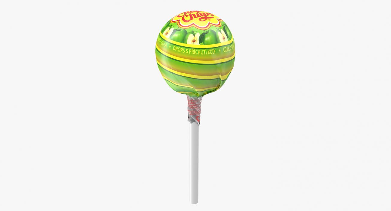 Apple Lollipop Chupa Chups Wrapped 3D model