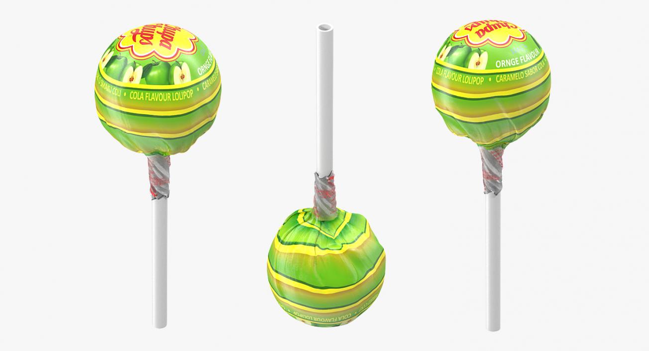 Apple Lollipop Chupa Chups Wrapped 3D model