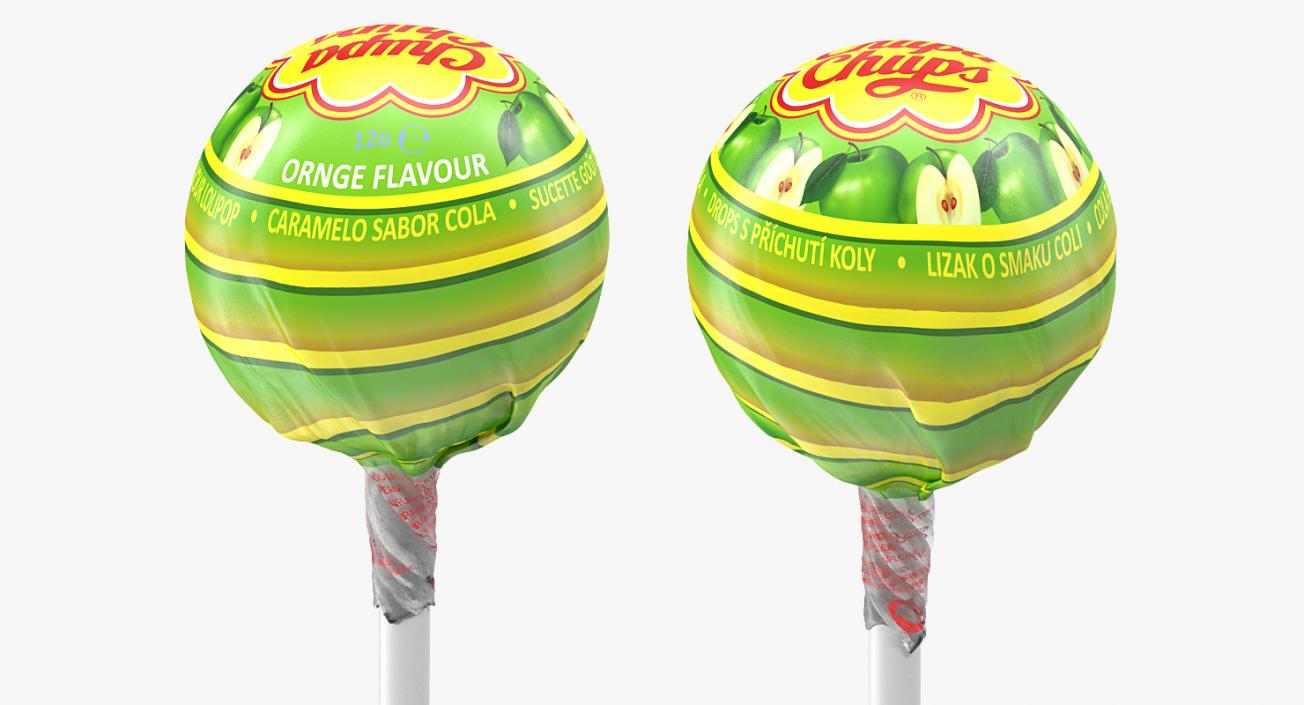 Apple Lollipop Chupa Chups Wrapped 3D model