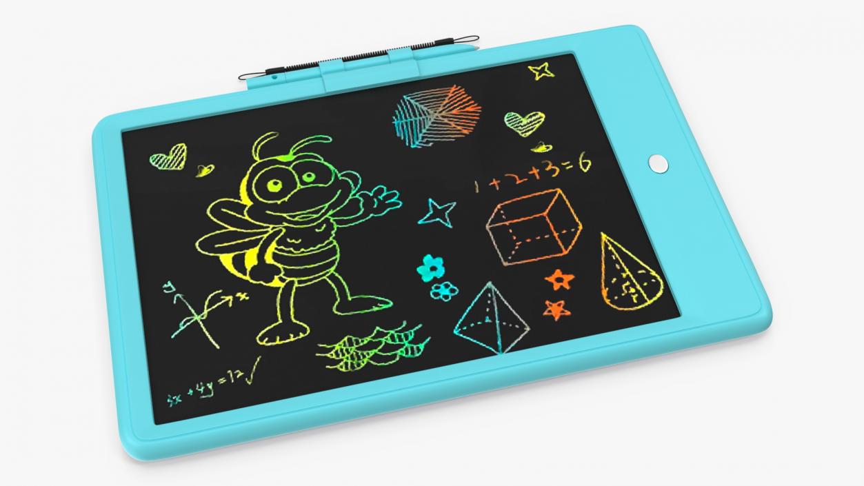 LCD Writing Tablet for Kids Blue 3D