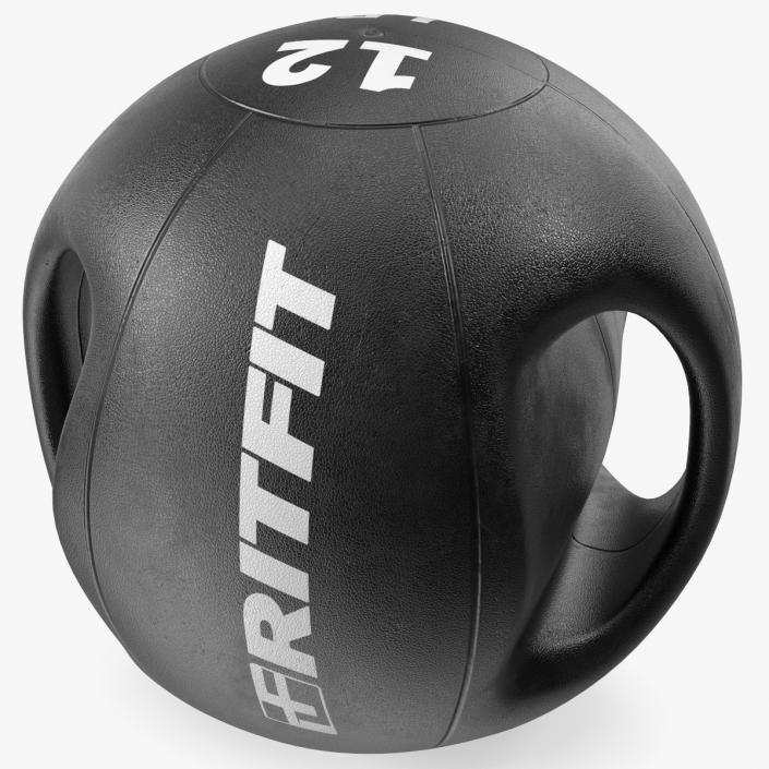 3D Dual Grip Medicine Ball 12LB model