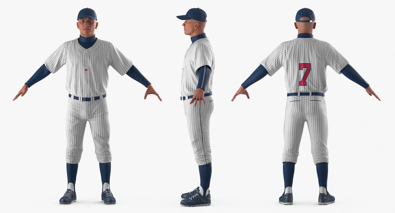 Baseball Player Rigged Generic 5 3D