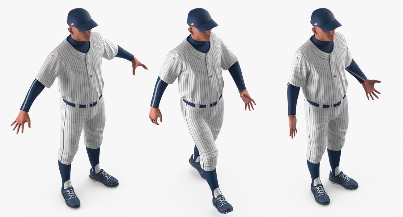 Baseball Player Rigged Generic 5 3D