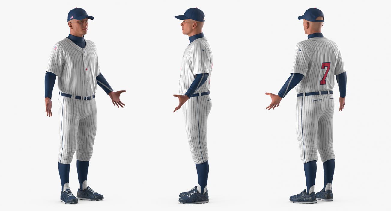 Baseball Player Rigged Generic 5 3D