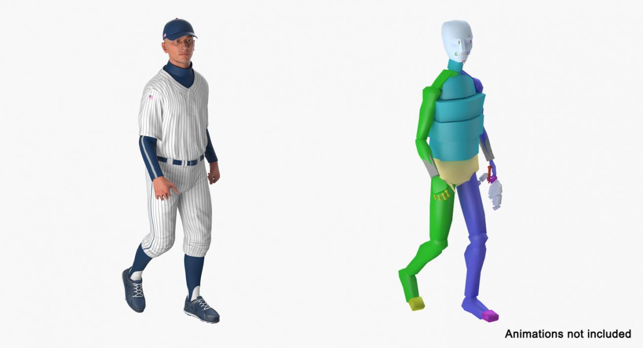 Baseball Player Rigged Generic 5 3D