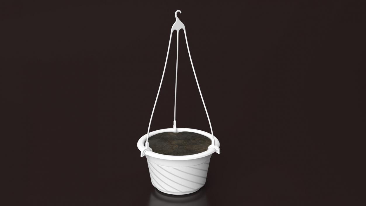 Hanging Plant Pot with Substrate 3D