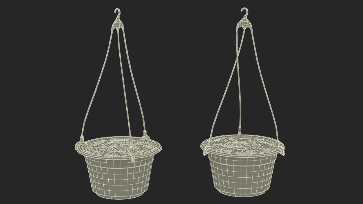 Hanging Plant Pot with Substrate 3D