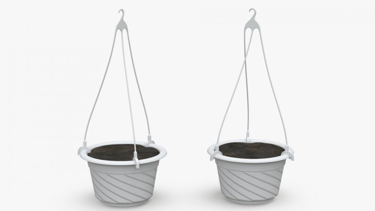 Hanging Plant Pot with Substrate 3D