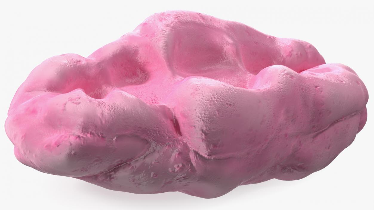 Pink Chewed Bubble Gum with Teeth Marks 3D model